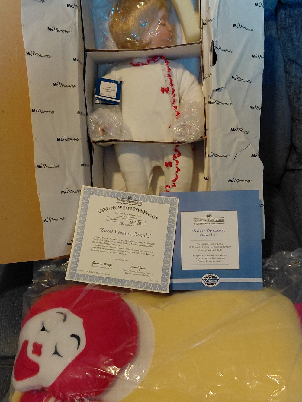 Ashton-Drake Galleries Sweet Dreams, Ronald Porcelain Doll NWT